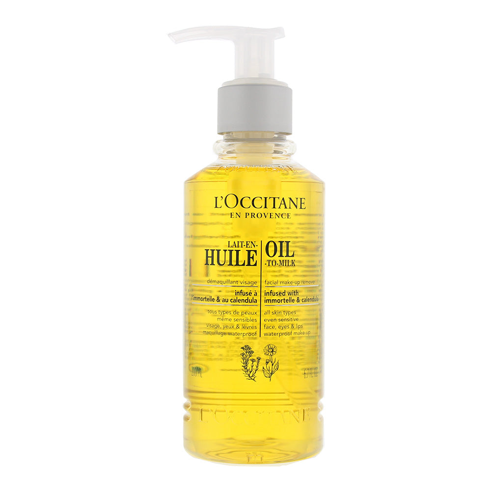 L'occitane Oil To Milk Make-Up Remover 200ml All Skin Types