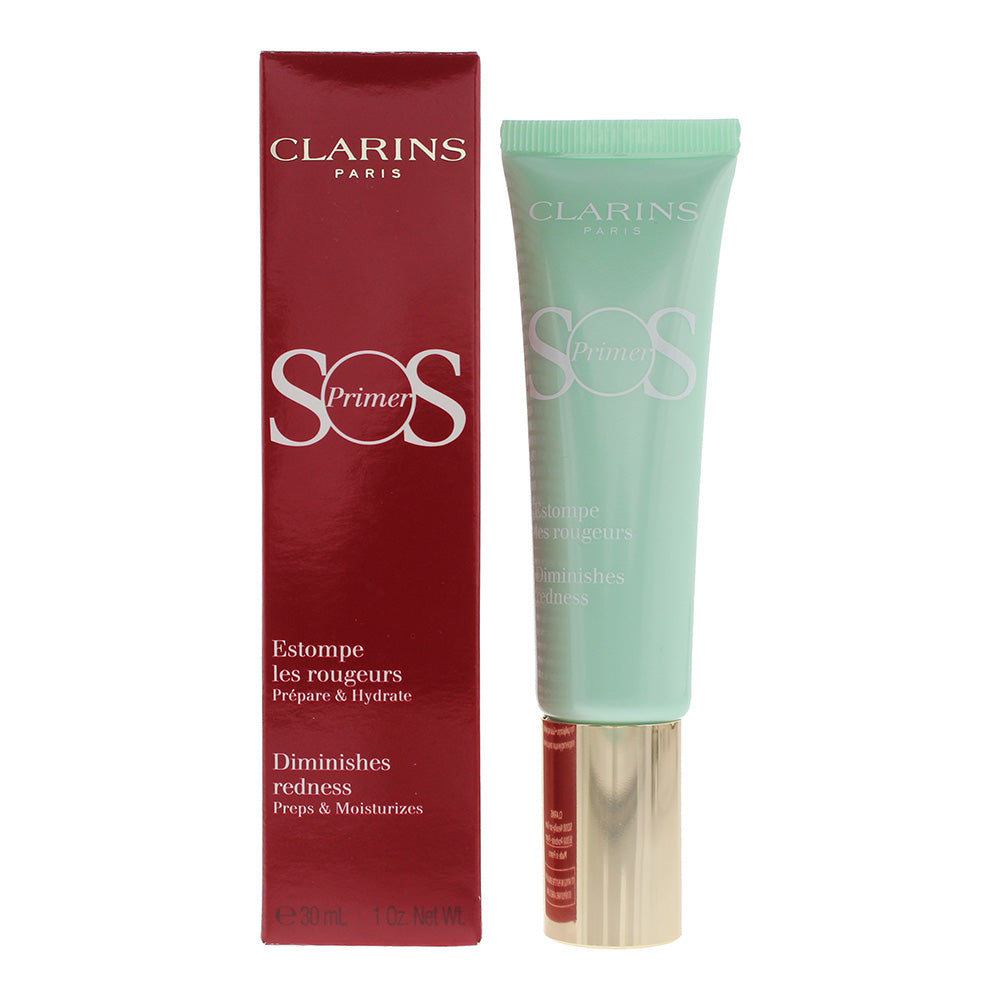 Clarins Sos Primer Diminishes redness Primer 04 Green 30ml  | TJ Hughes