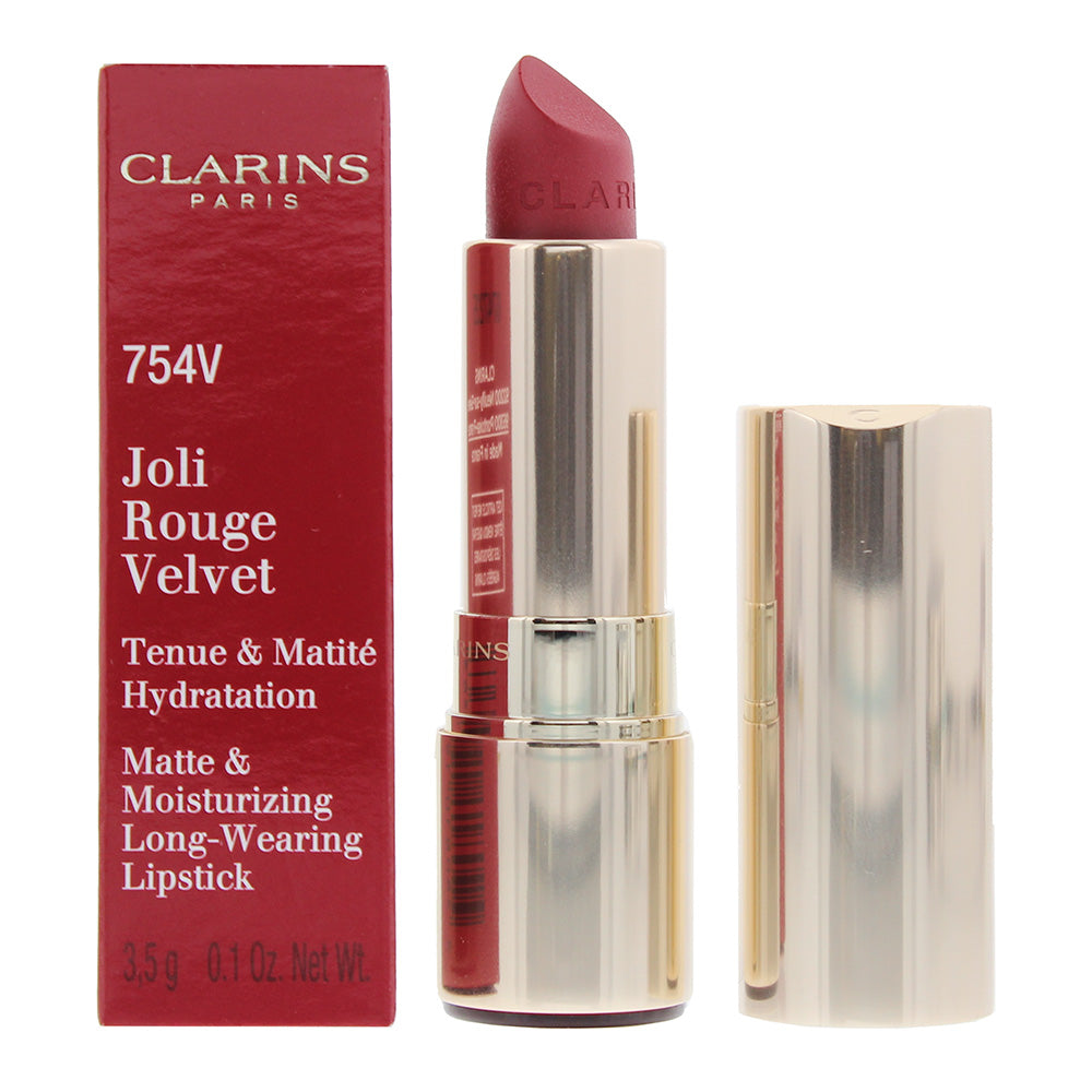 Clarins Joli Rouge Velvet 754 V Deep Red Lipstick 3.5g  | TJ Hughes