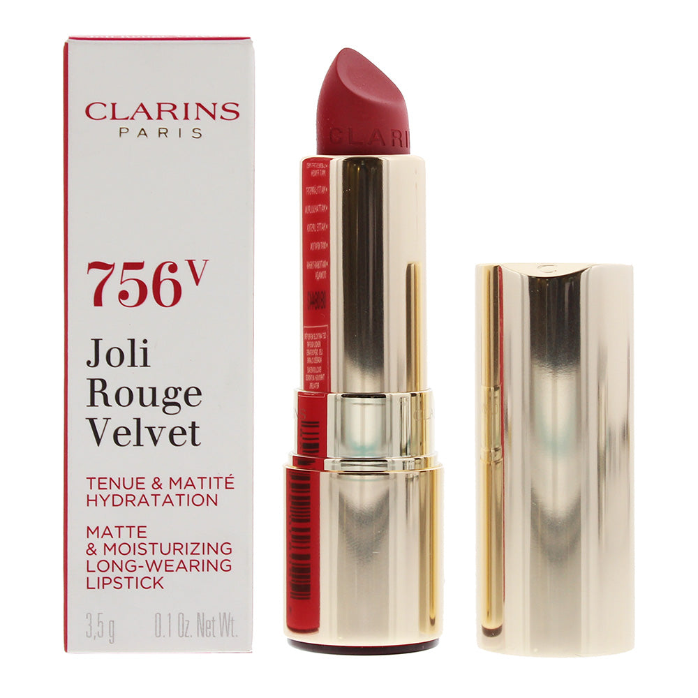 Clarins Joli Rouge Velvet Matte & Moisturizing Long Wearing Lipstick 756V Guava 3.5g  | TJ Hughes