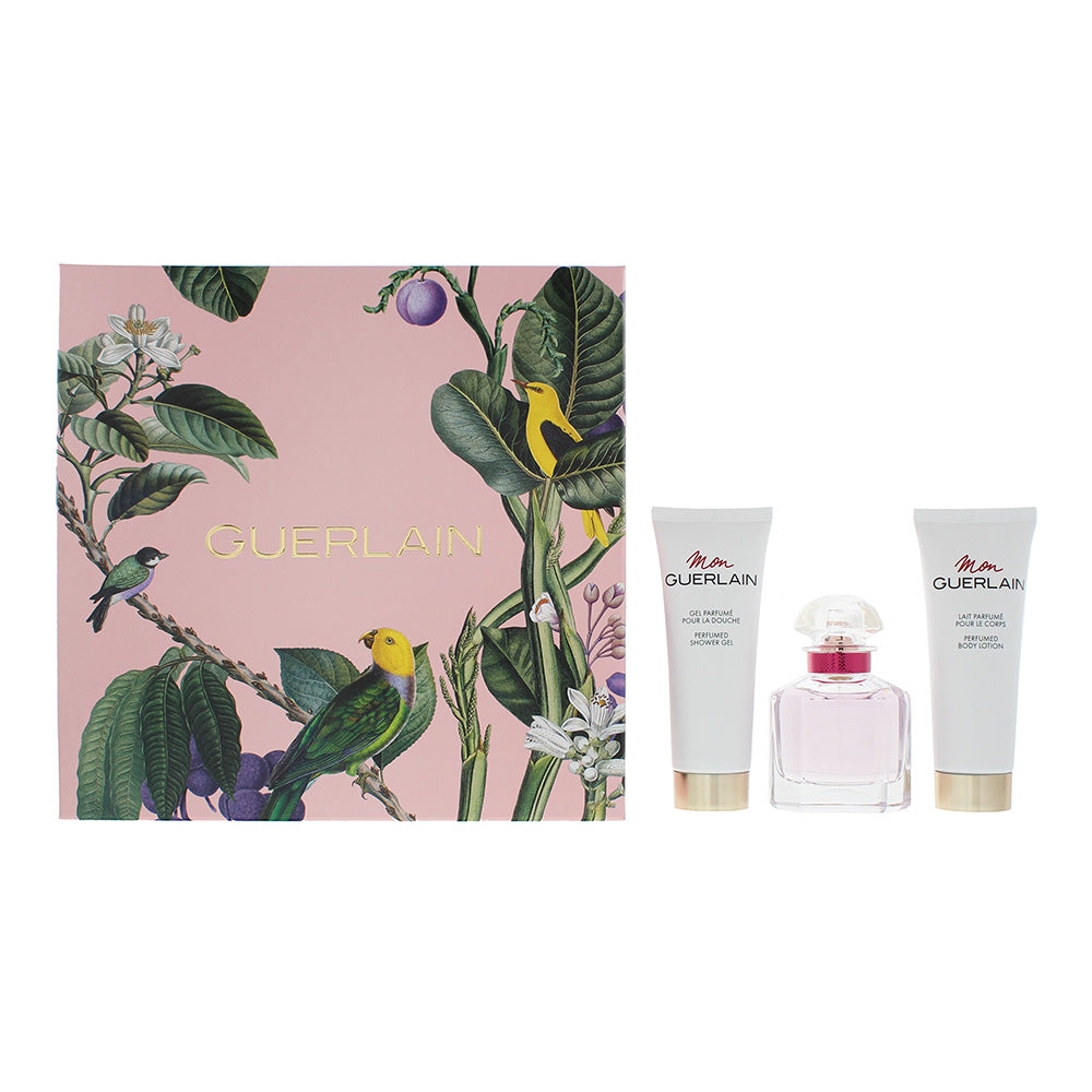 Guerlain 3 Piece Gift Set: Mon Guerlain Bloom Of Rose Eau De Toilette 50ml - Mon Guerlain Body Cream 75ml - Mon Guerlain Shower Gel 75ml  | TJ Hughes