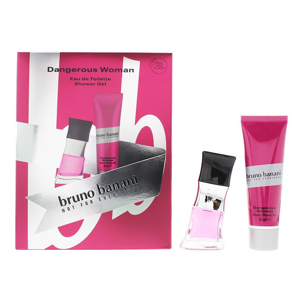 Bruno Banani Dangerous Woman 2 Piece Gift Set: Eau De Toilette 30ml - Shower Gel 50ml  | TJ Hughes