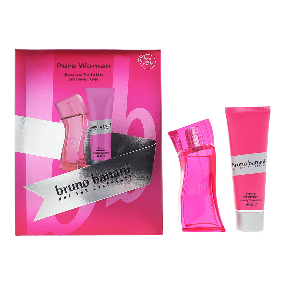 Bruno Banani Pure Woman 2 Piece Gift Set: Eau De Toilette 30ml - Shower Gel 50ml  | TJ Hughes