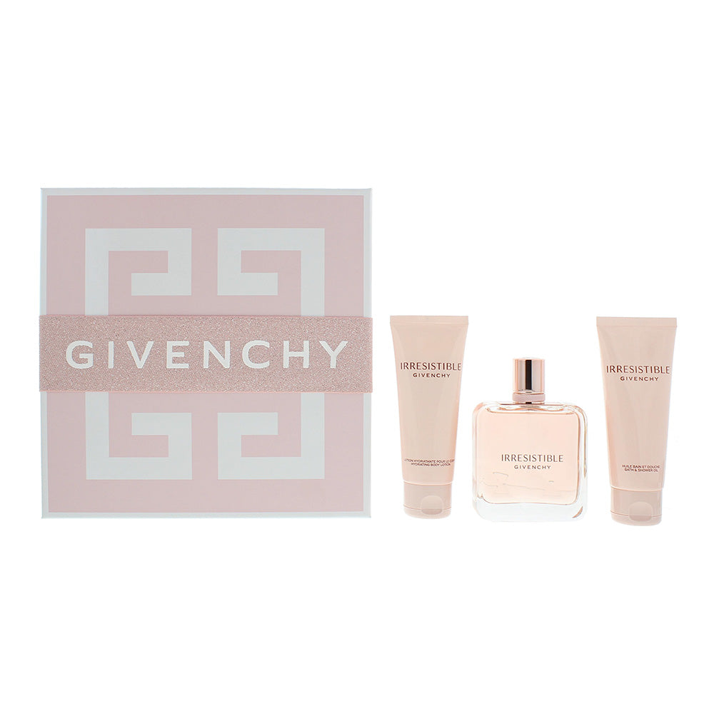 Givenchy Irresistible 3 Piece Gift Set: Eau De Parfum 80ml - Body Lotion 75ml - Shower Oil 75ml