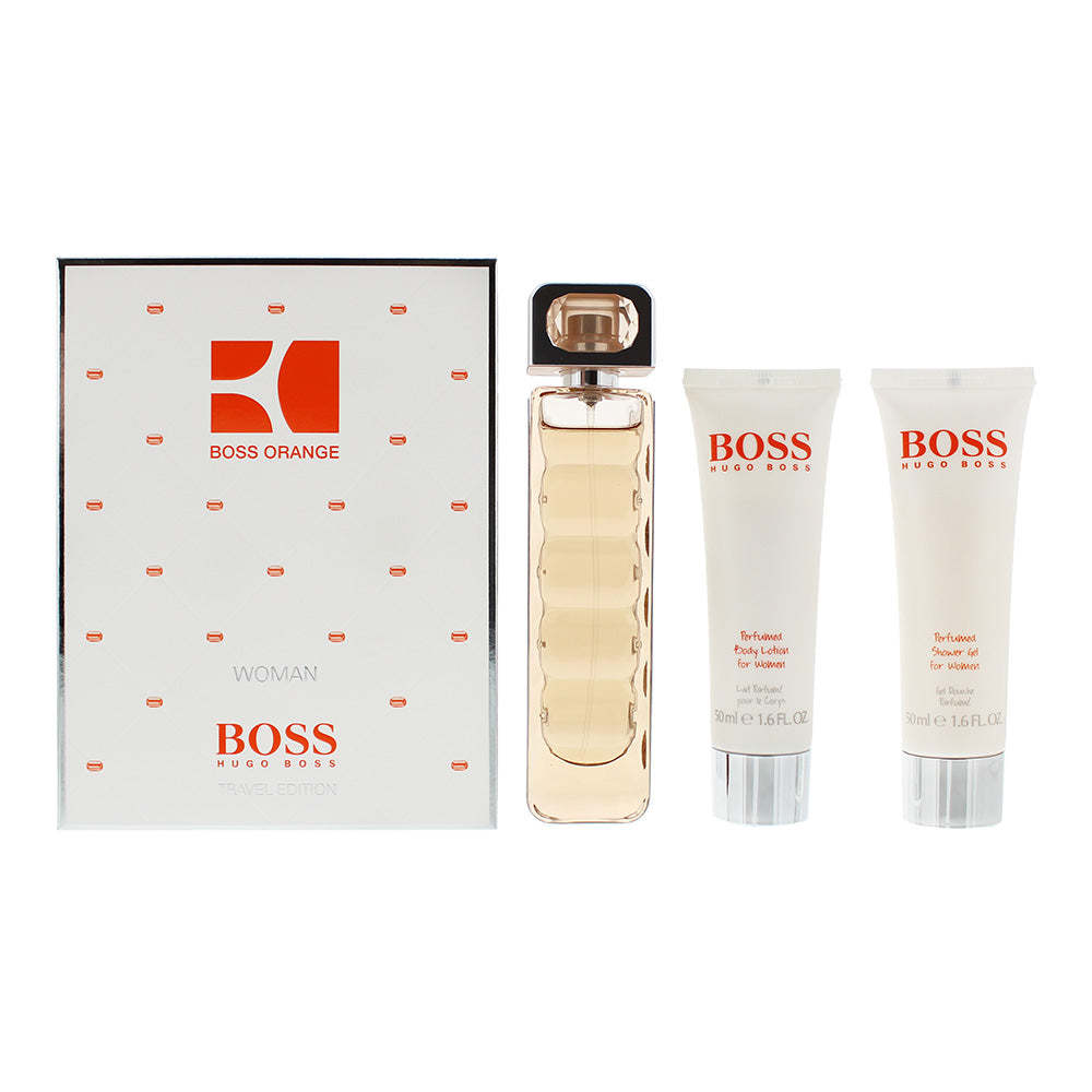 Hugo Boss Boss Orange 3 Piece Gift Set: Eau De Toilette 50ml - Shower Gel 50ml - Body Lotion 50ml