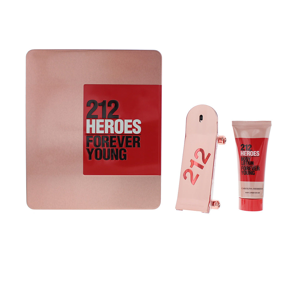 Carolina Herrera 212 Heroes For Her 2 Piece Gift Set: Eau De Parfum 80ml - Body Lotion 100ml  | TJ Hughes