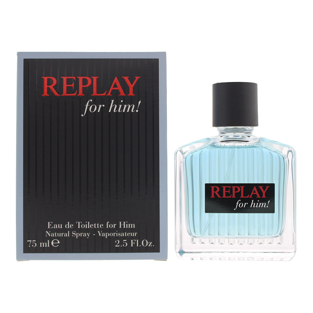 Replay For Him! Eau De Toilette 75ml  | TJ Hughes