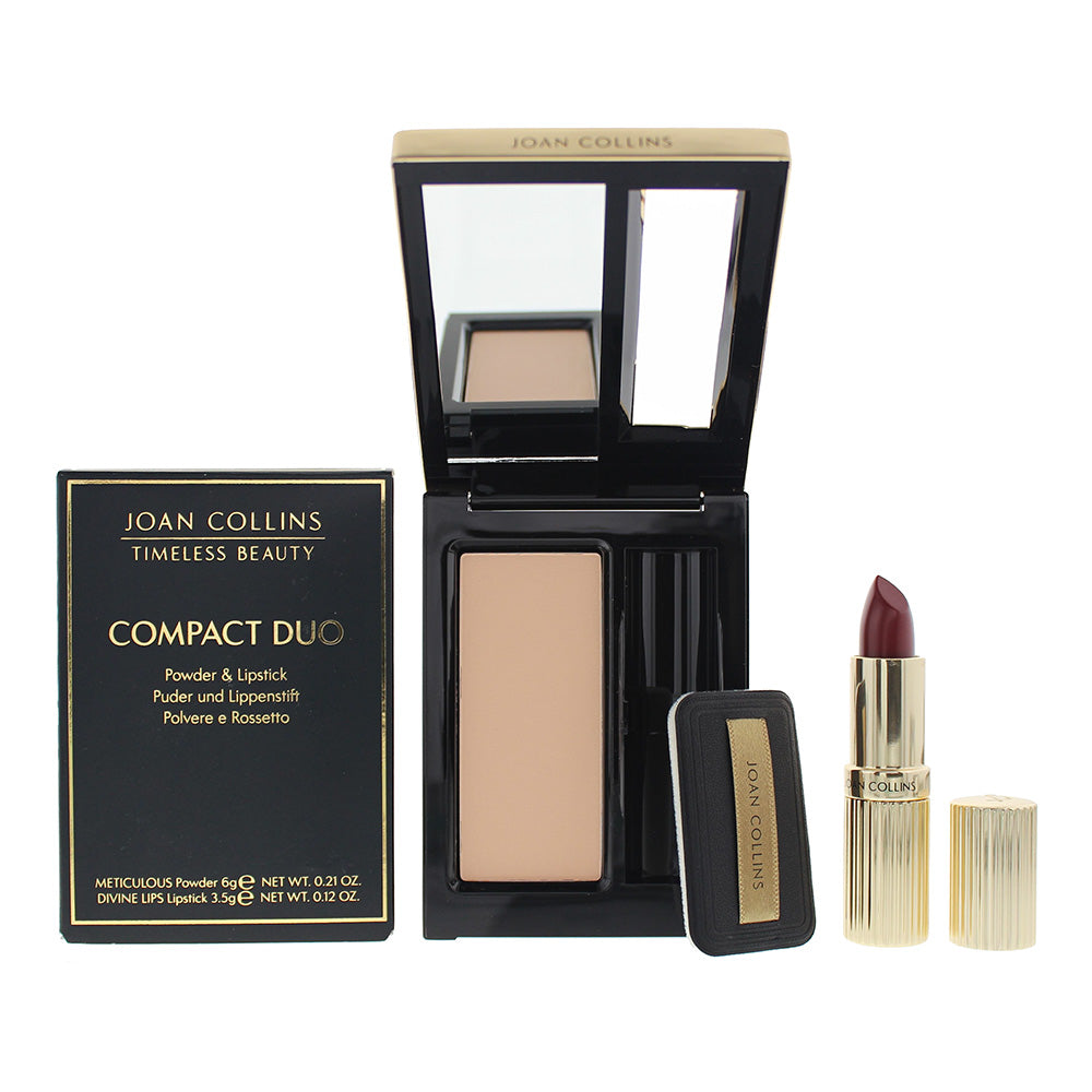 Joan Collins Compact Duo Powder 6g - Helene Cream Lipstick 3.5g  | TJ Hughes