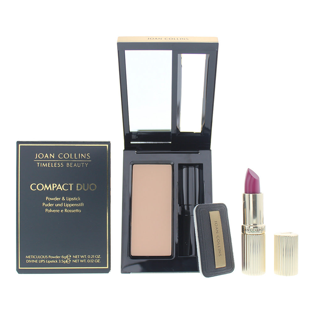 Joan Collins Compact Duo Powder 6g - Melanie Cream Lipstick 3.5g  | TJ Hughes