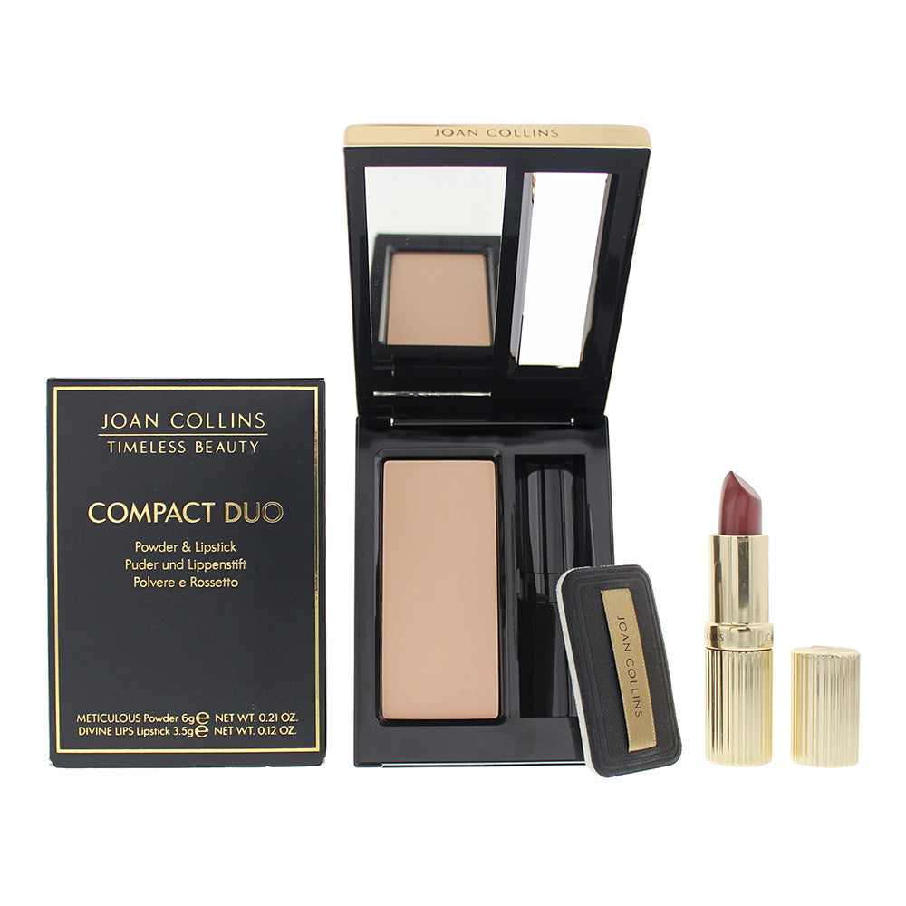 Joan Collins Compact Duo Powder 6g - Katrina Cream Lipstick 3.5g  | TJ Hughes