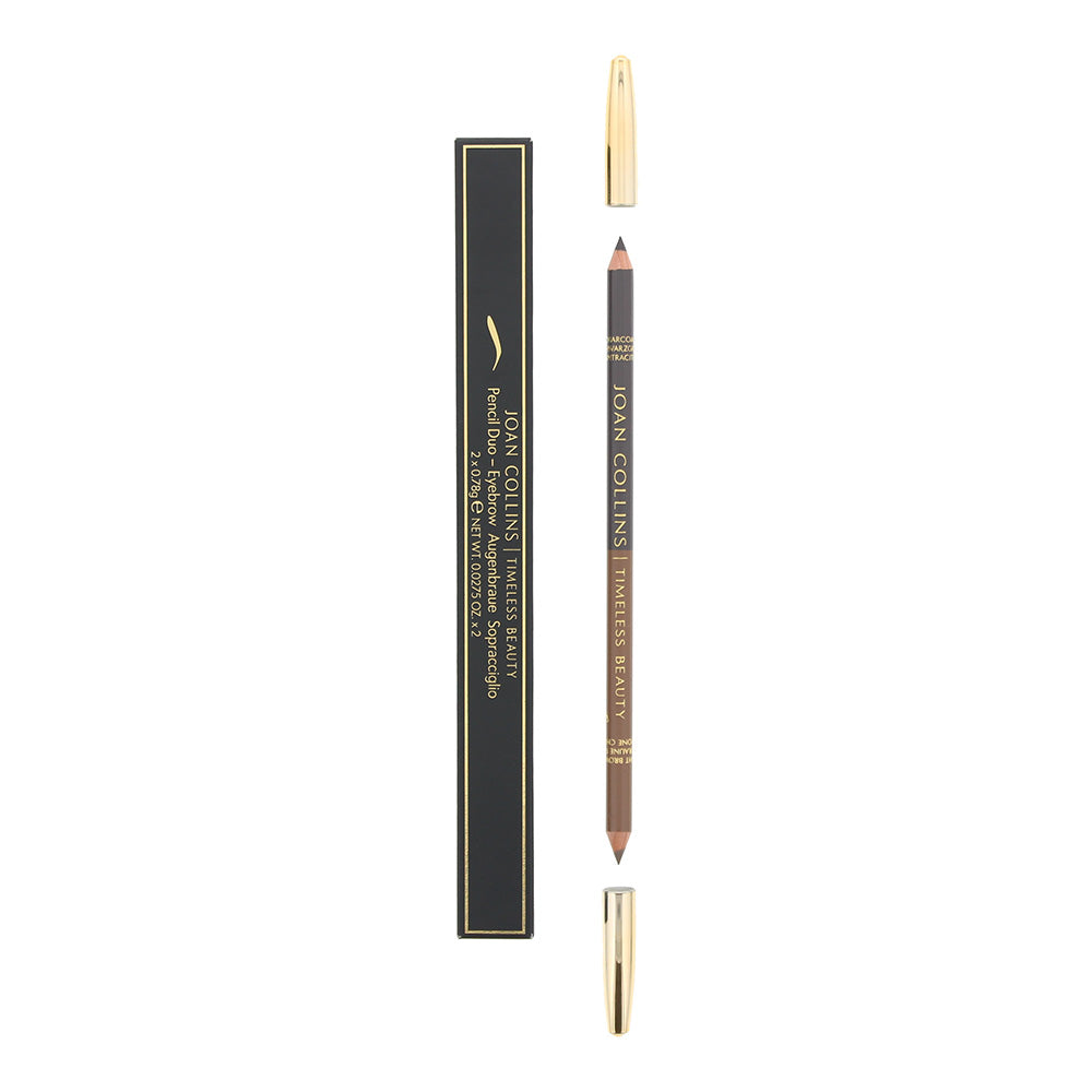 Joan Collins Eyebrow Pencil Duo Charcoal/Light Brown 1.56g  | TJ Hughes Charcoal