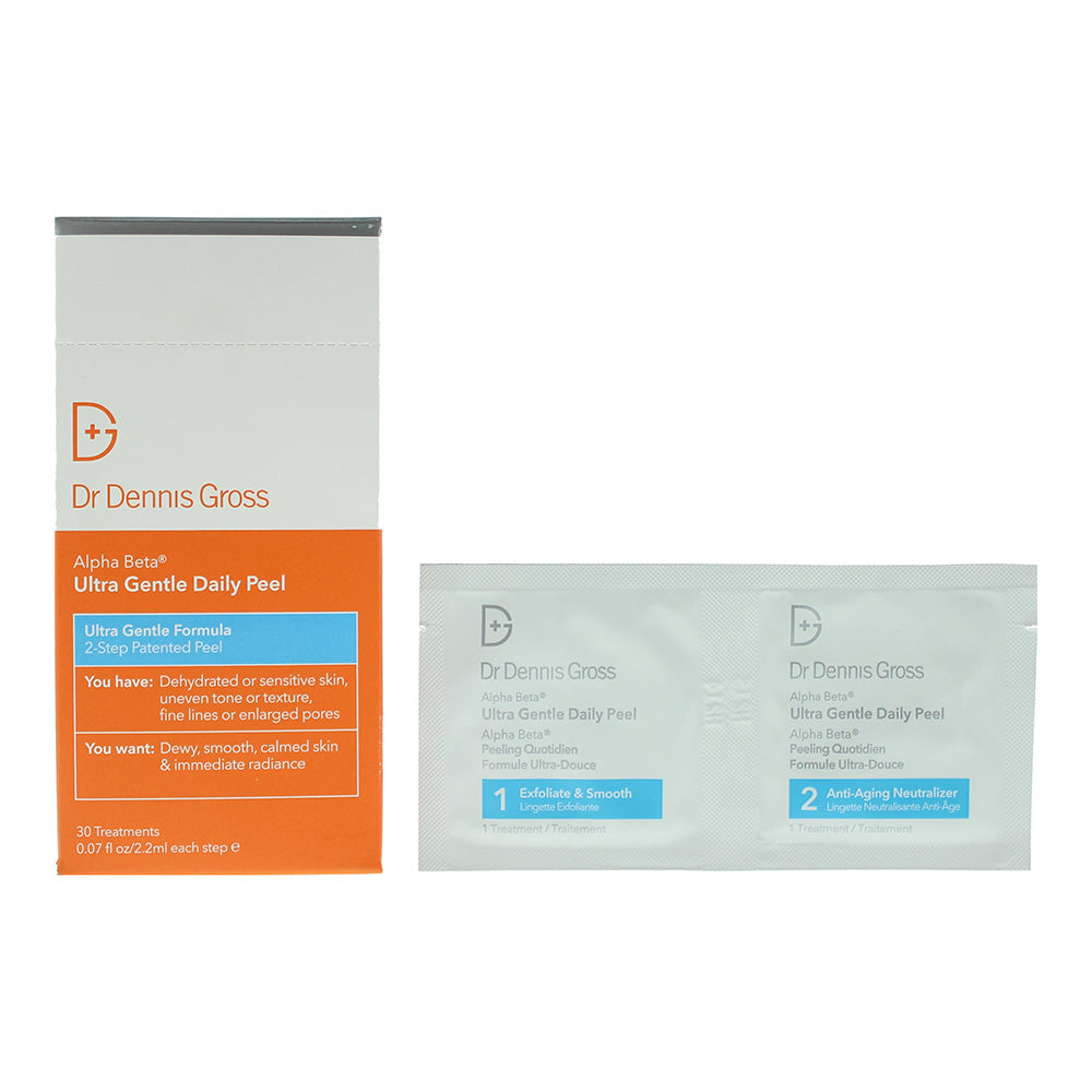 Dr Dennis Gross Alpha Beta Ultra Gentle 2-Step Daily Peel - 30 Treatments/2.2ml Each Step  | TJ Hughes