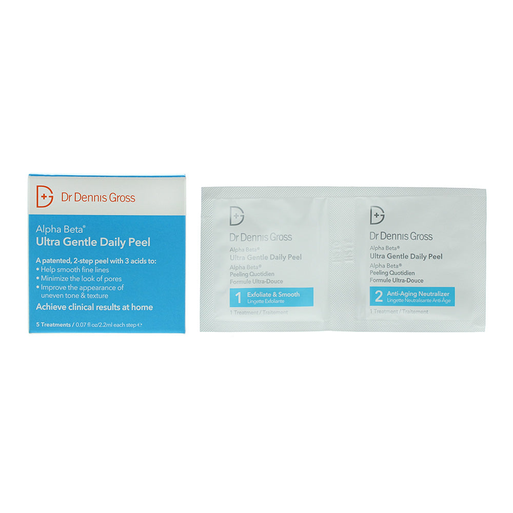 Dr Dennis Gross Alpha Beta Ultra Gentle 2-Step Daily Peel - 5 Treatments/2.2ml Each Step  | TJ Hughes