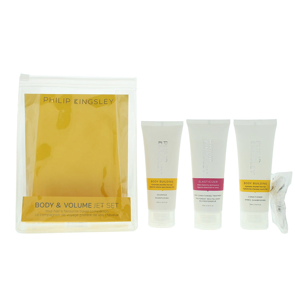 Philip Kingsley 3 Piece Gift Set: Body Building Shampoo 75ml - Body Building Conditioner 75ml - Elasticizer 75ml