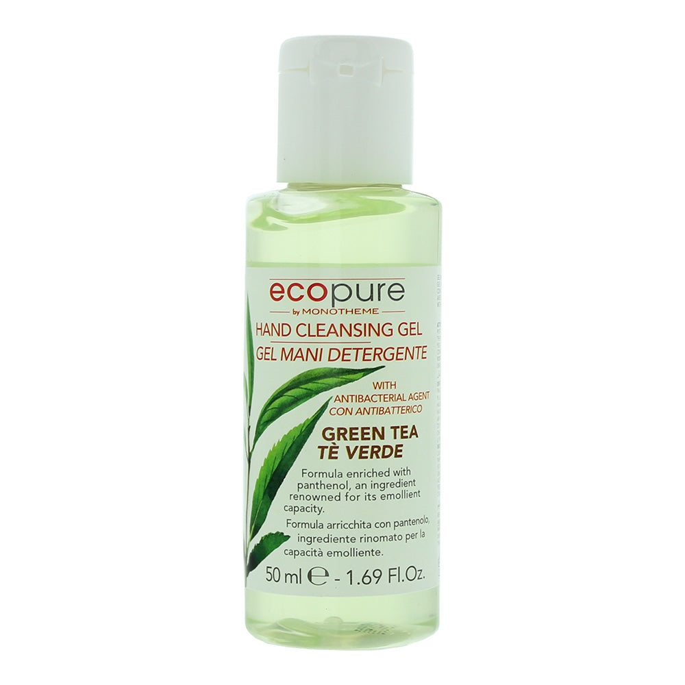 Monotheme Ecopure Green Tea Hand Cleansing Gel 50ml  | TJ Hughes