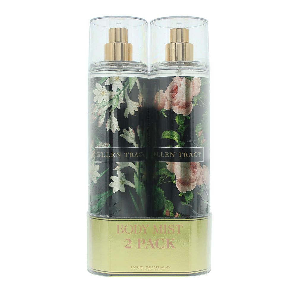 Ellen Tracy Floral 2 Piece Gift Set: Confident Body Mist 236ml - Courageous Body Mist 236ml  | TJ Hughes