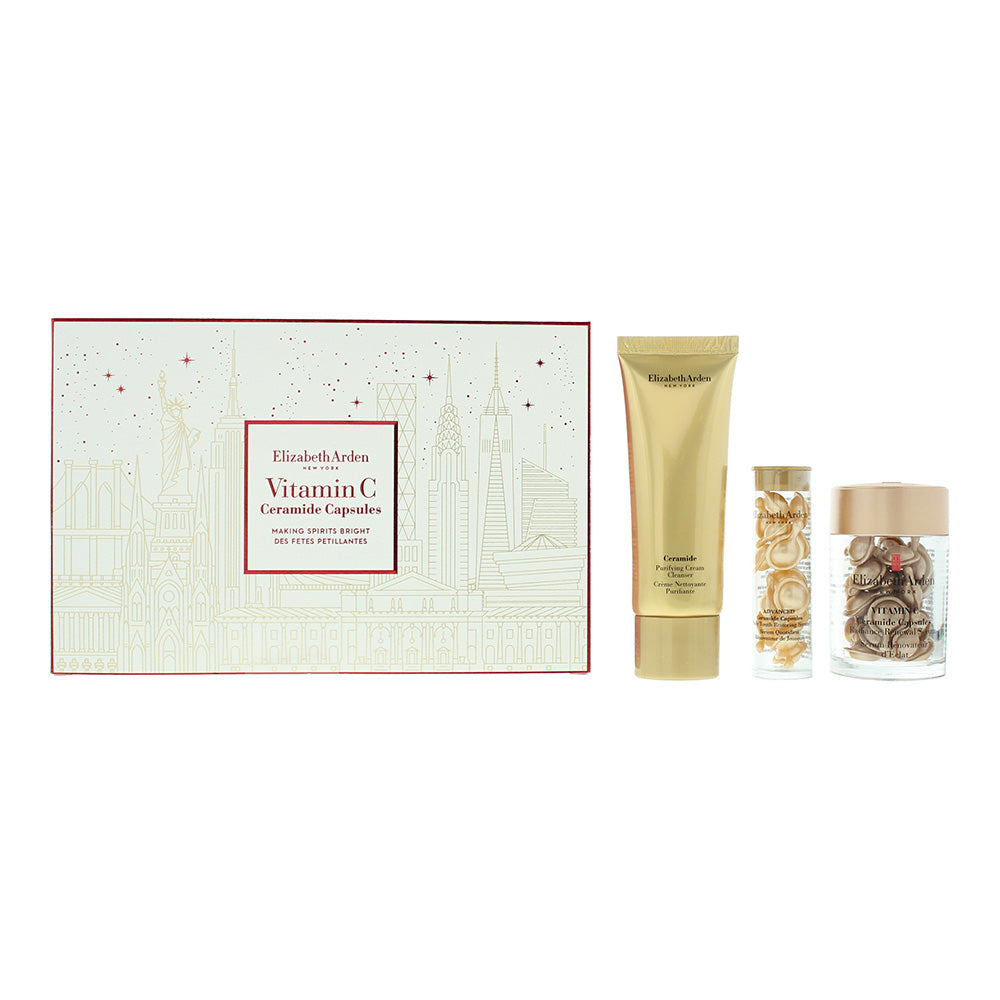 Elizabeth Arden Vitamin C 3 Piece Gift Set: Ceramide Radiance Renewal Serum Capsules 30pcs - Ceramide Daily Youth Restoring Serum Capsules 14pcs -  |