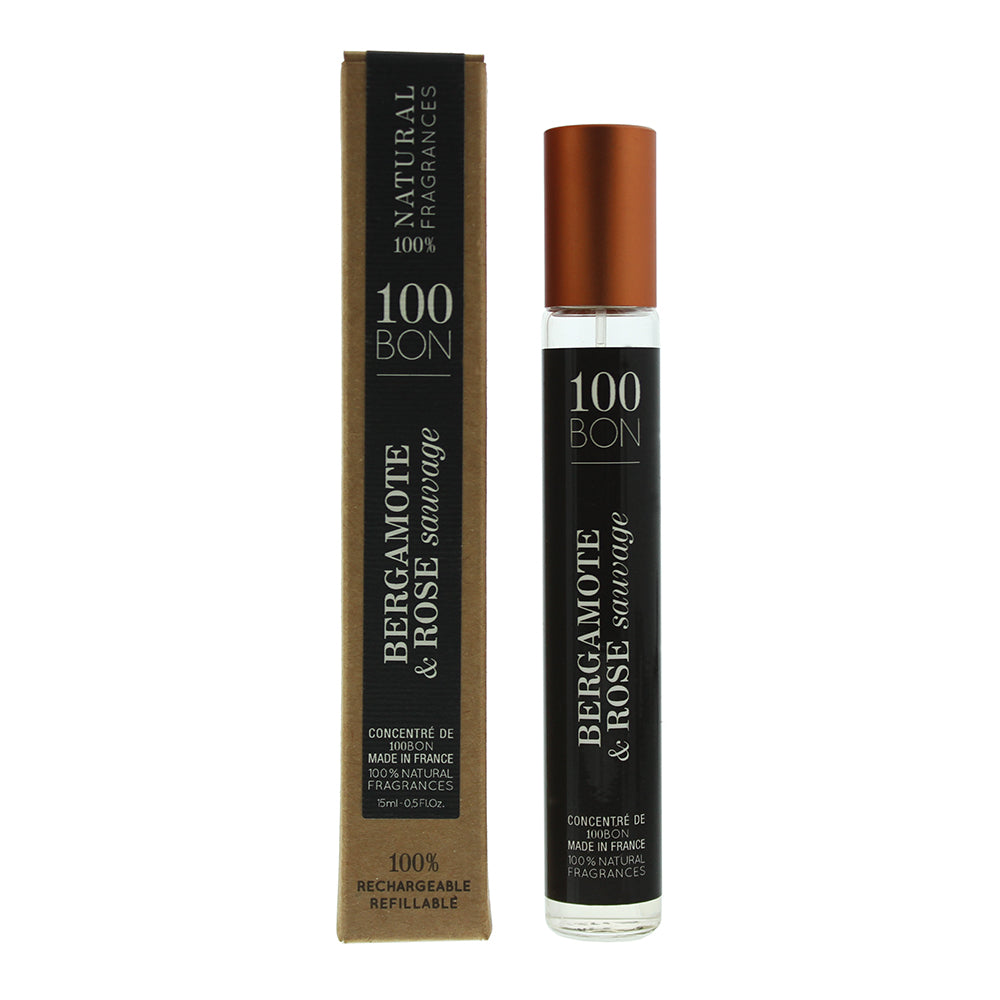 100 Bon Bergamote & Rose Sauvage Refillable Eau de Parfum 15ml  | TJ Hughes