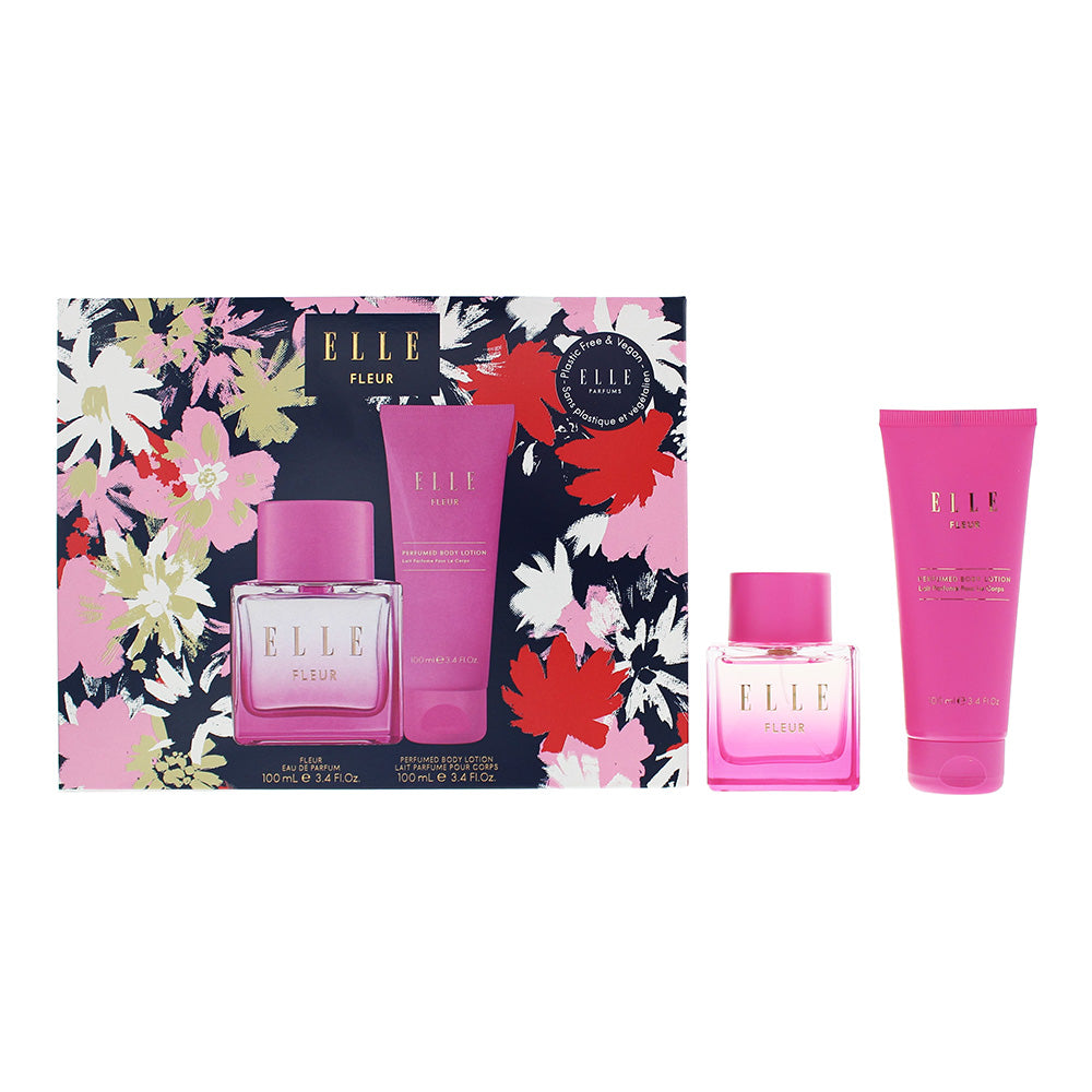 Elle Fleur 2 Piece Gift Set: Eau De Parfum 100ml - Body Lotion 100ml  | TJ Hughes