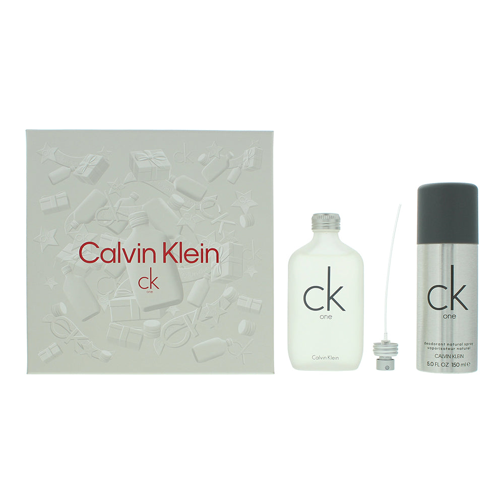 Calvin Klein Ck One 2 Piece Gift Set: Eau de Toilette 100ml - Deodorant Spray 15  | TJ Hughes