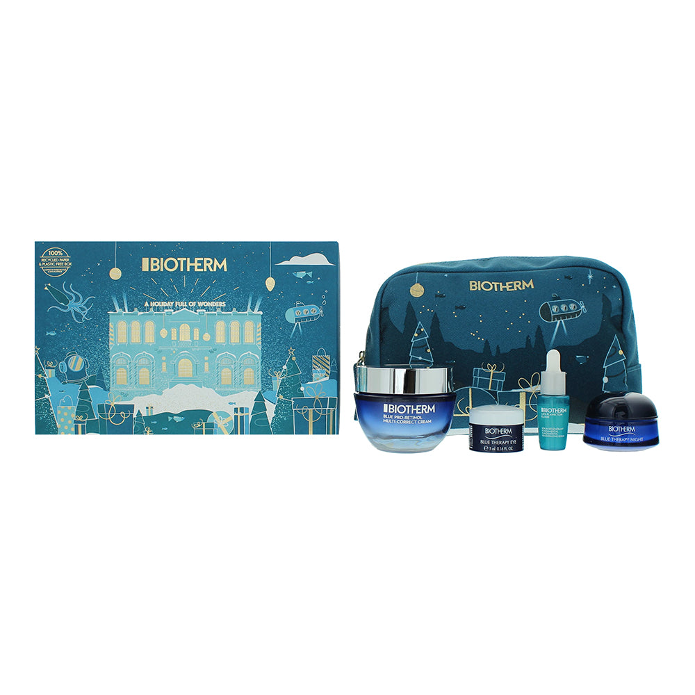 Biotherm Blue Therapy 4 Piece Gift Set: Pro-Retinol Cream 50ml - Plankton Elixir  | TJ Hughes
