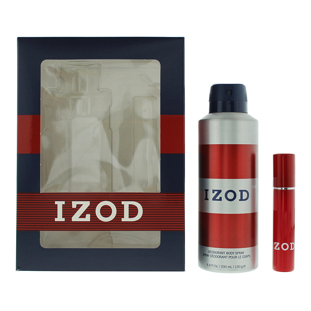 Izod Red 2 Piece Gift Set: Eau de Toilette 15ml - Body Spray 200ml  | TJ Hughes