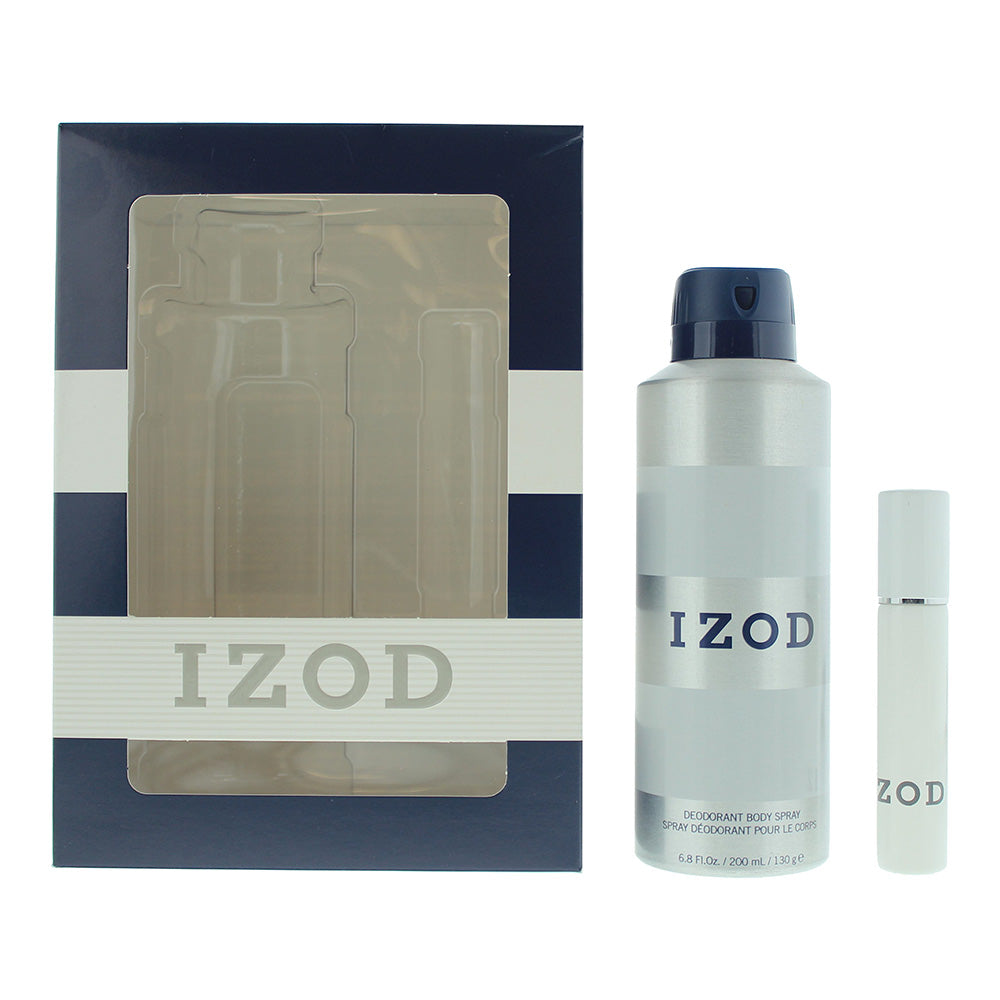 Izod White 2 Piece Gift Set: Eau de Toilette 15ml - Body Spray 200ml  | TJ Hughes