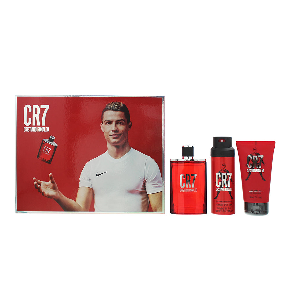 Cristiano Ronaldo Cr7 3 Piece Gift Set: Eau de Toilette 100ml - Shower Gel 150ml - Body Spray 150ml  | TJ Hughes