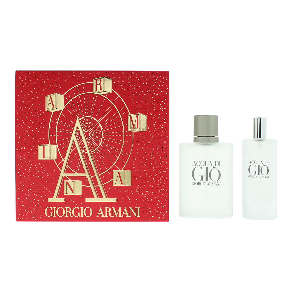 Giorgio Armani Acqua Di Gio 2 Piece Gift Set: Eau de Toilette 50ml - Eau de Toilette 15ml  | TJ Hughes