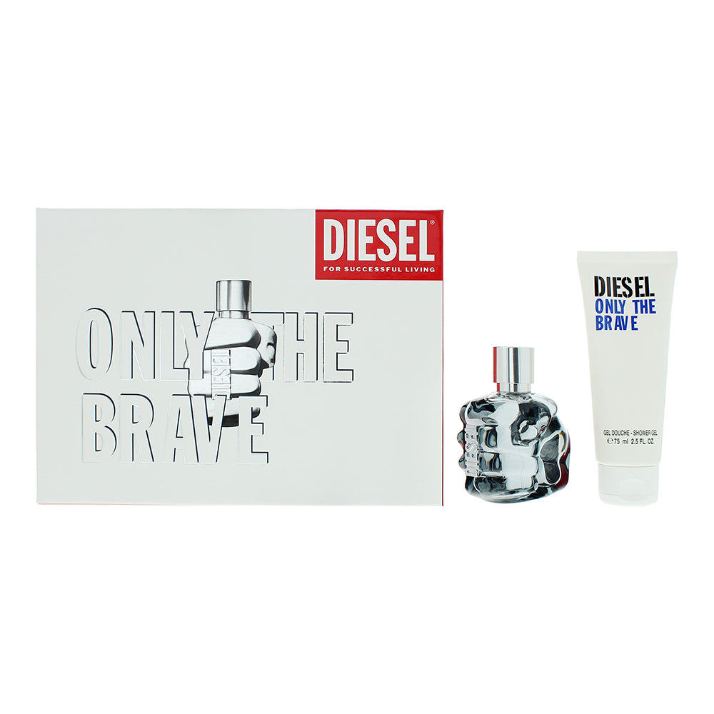 Diesel Only The Brave 2 Piece Gift Set: Eau de Toilette 50ml - Shower Gel 75ml  | TJ Hughes