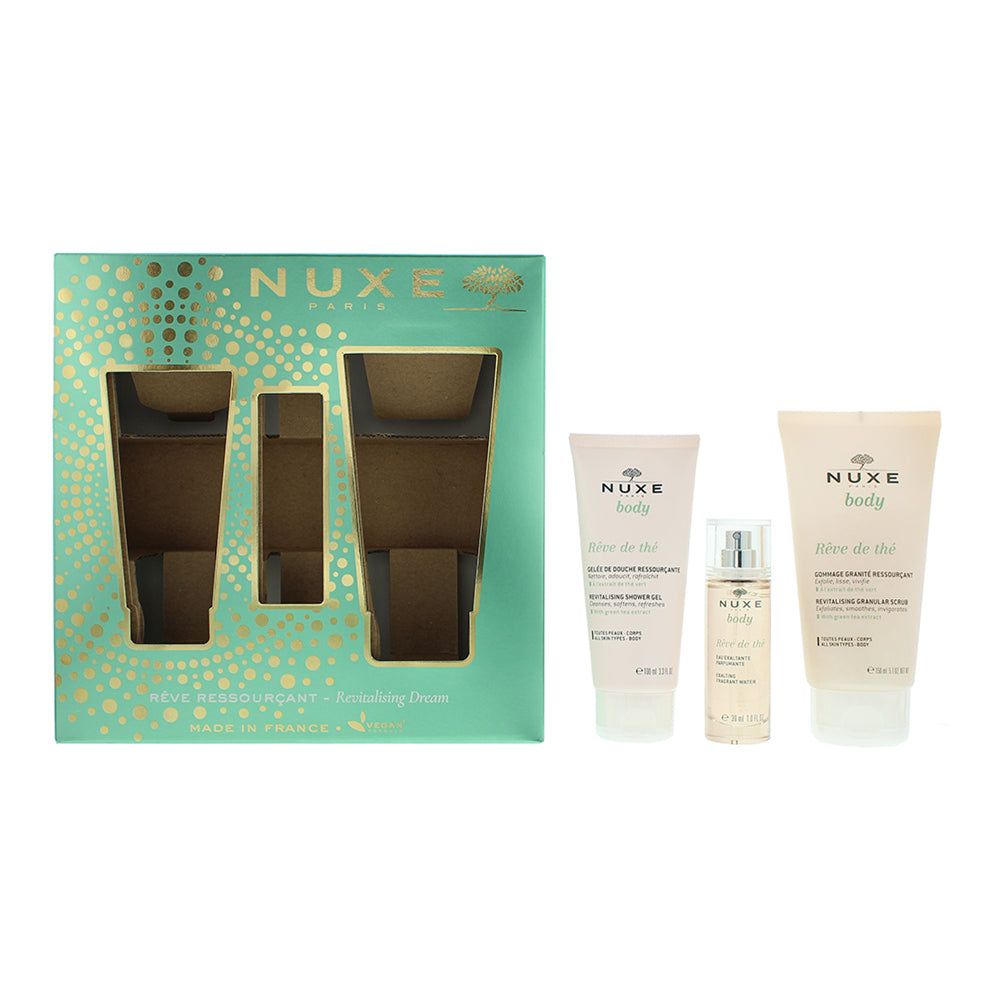 Nuxe Body Reve De The - Revitalising Dream 3 Piece Gift Set: Body Scrub 150ml - Shower Gel 100ml - Scented Water 30ml  | TJ Hughes