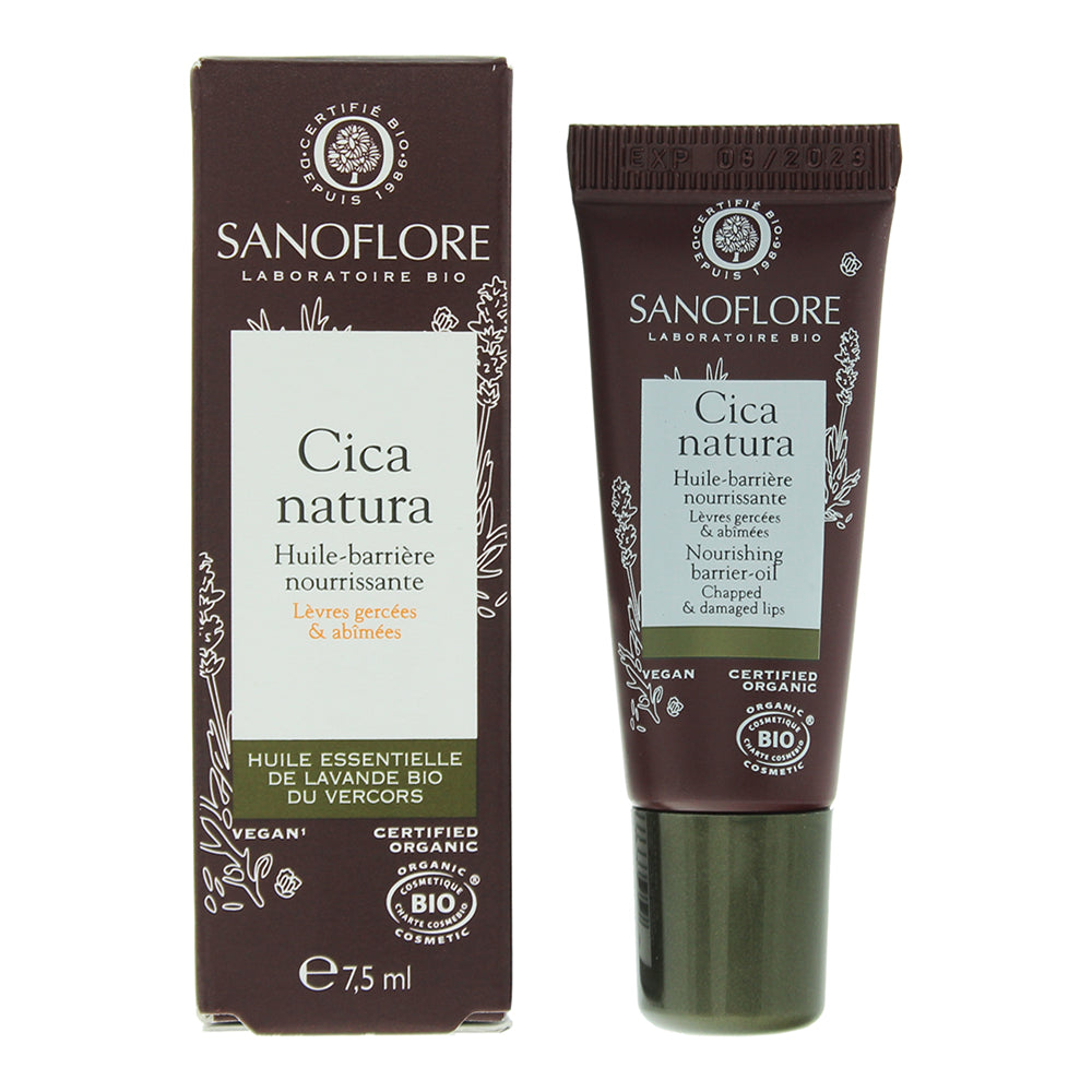 Sanoflore Nourishing Organic Cica Natura Lip Oil 7.5ml  | TJ Hughes