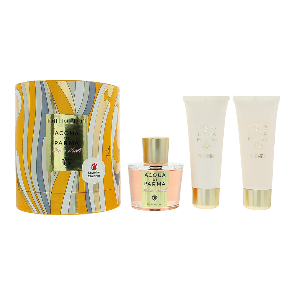 Acqua Di Parma Rosa Nobile 3 Piece Gift Set: Eau de Parfum 100ml - Bath Gel 75ml  | TJ Hughes