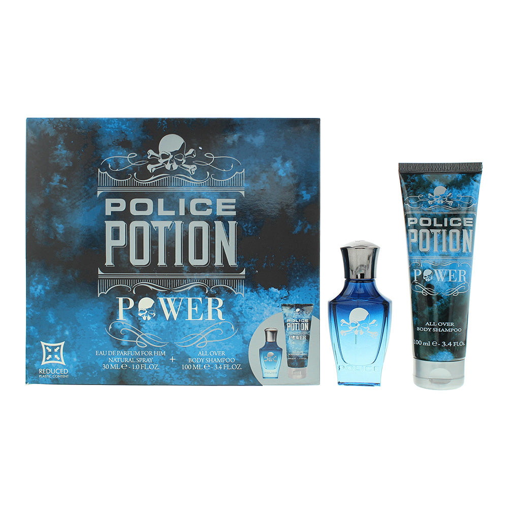 Police Potion Power 2 Piece Gift Set: Eau de Parfum 30ml - Shower Gel 100ml  | TJ Hughes