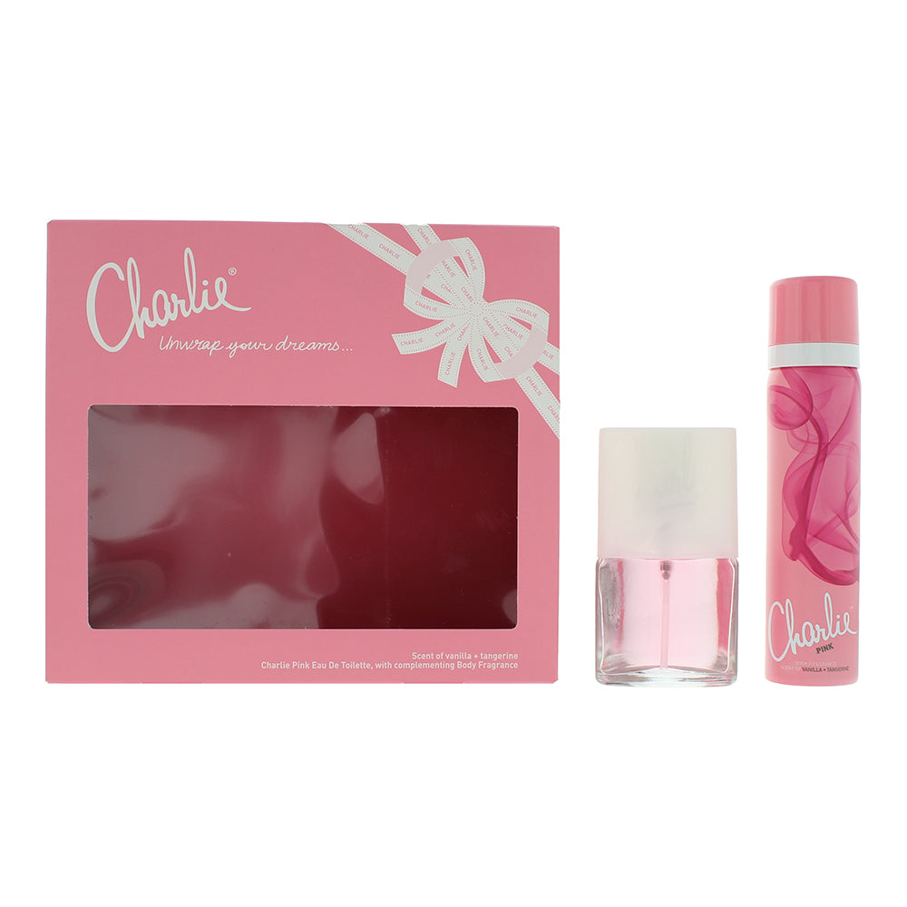 Revlon Charlie Pink 2 Piece Gift Set: Eau De Toilette 30ml - Body Spray 75ml  | TJ Hughes