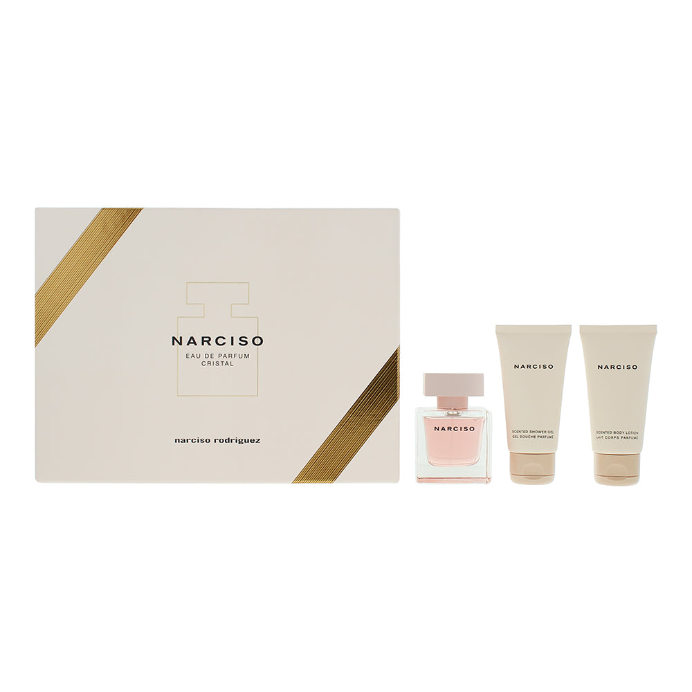 Narciso Rodriguez Cristal 3 Piece Gift Set: Eau De Parfum 50ml - Shower Gel 50ml  | TJ Hughes