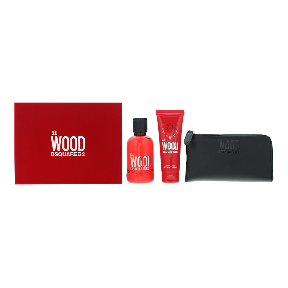 Dsquared2 Red Wood 3 Piece Gift Set: Eau De Toilette 100ml - Shower Gel 100ml -  | TJ Hughes