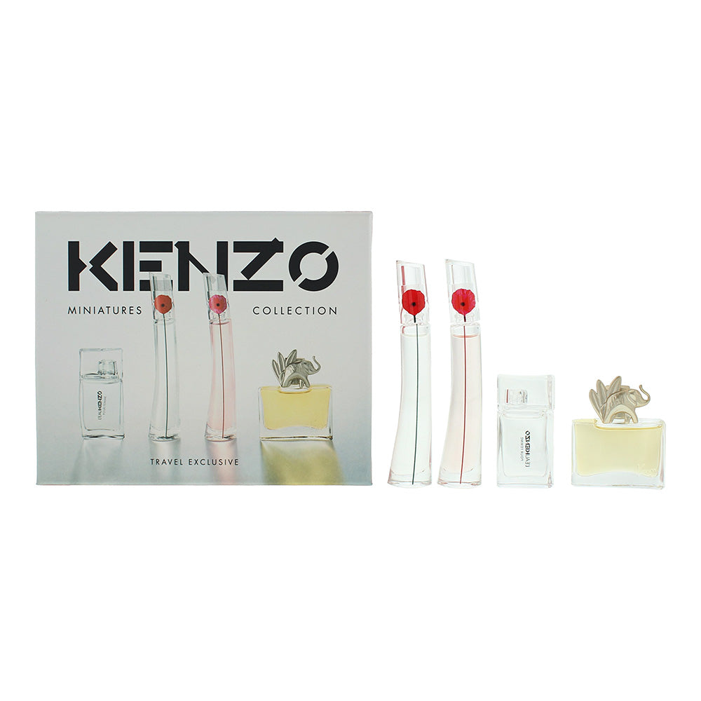 Kenzo Flower 4 Piece Gift Set: Flower Eau De Parfum 4ml - Flower By Poppy Bouque  | TJ Hughes