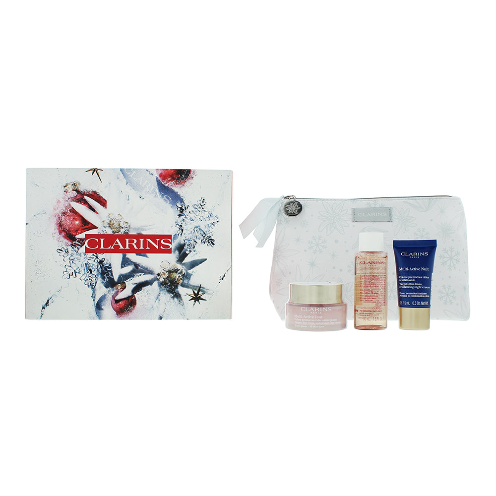 Clarins Multi-Active 3 Piece Gift Set: Multi-Active Day Cream 50ml - Cleansing M  | TJ Hughes
