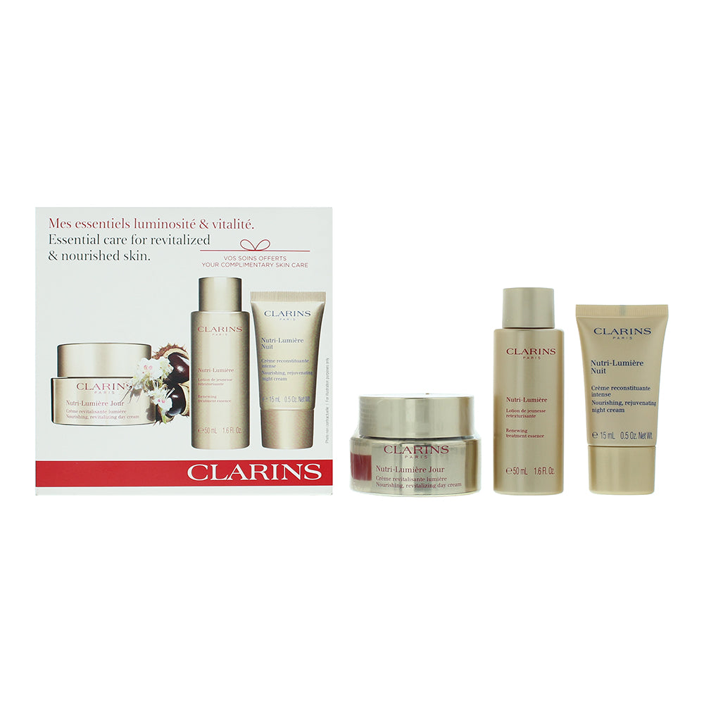 Clarins My Routine 3 Piece Gift Set: Day Cream 50ml - Night  Cream 15ml - Treatm  | TJ Hughes