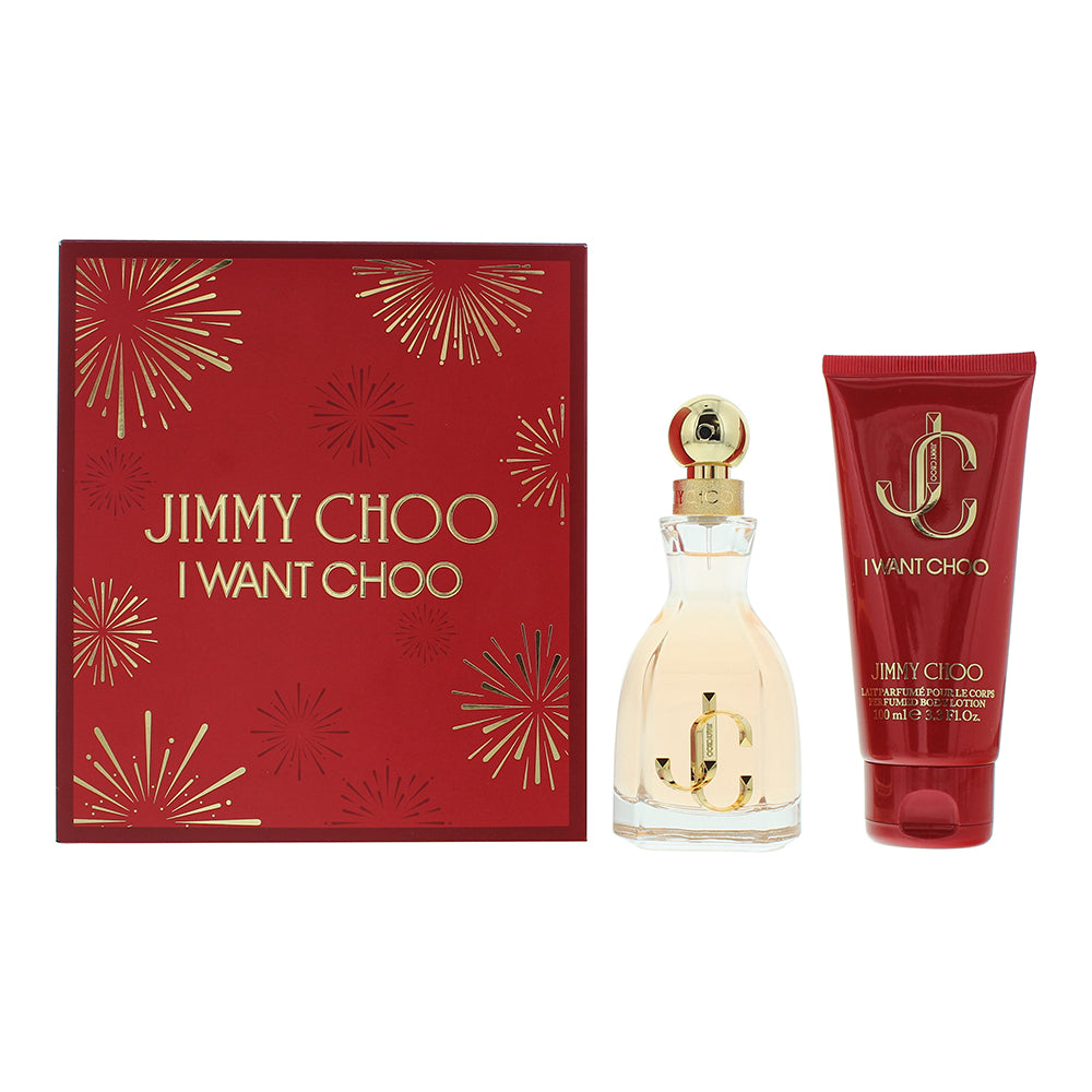 Jimmy Choo I Want Choo 2 Piece Gift Set: Eau De Parfum 60ml - Body Lotion 100ml