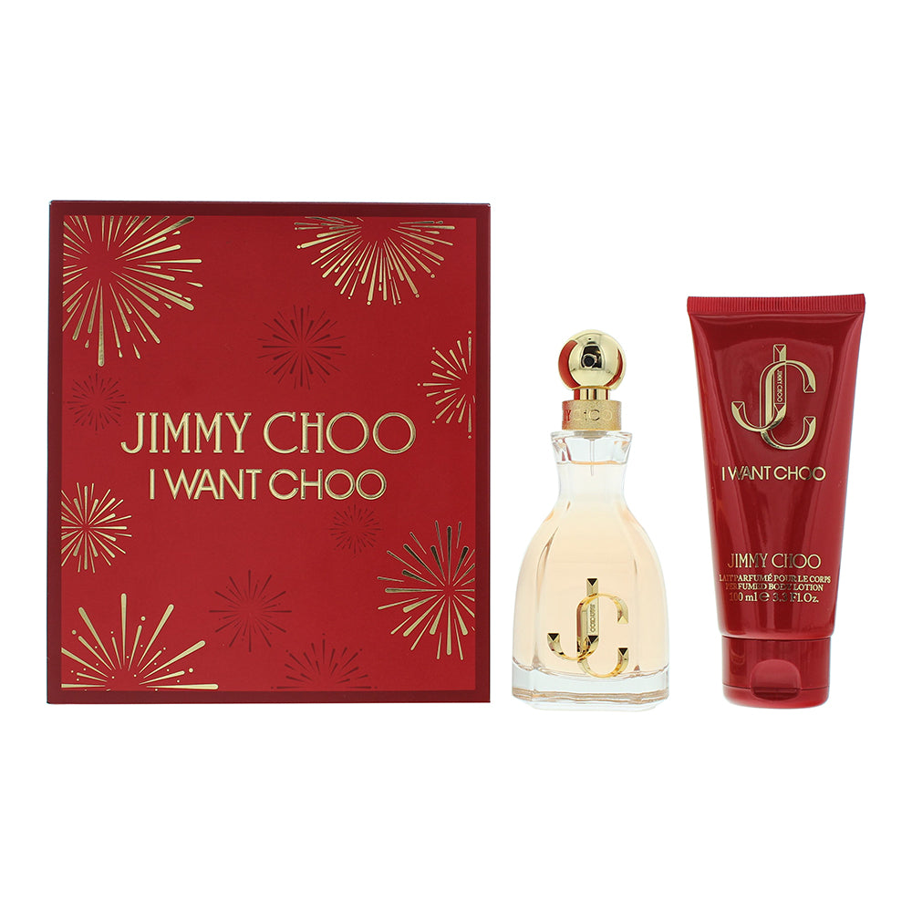 Jimmy Choo I Want Choo 2 Piece Gift Set: Eau De Parfum 60ml - Body Lotion 100ml  | TJ Hughes