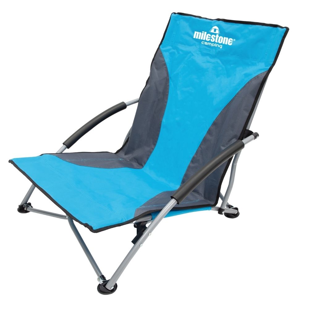 Milestone Folding Beach/Camping Chair - Blue  | TJ Hughes