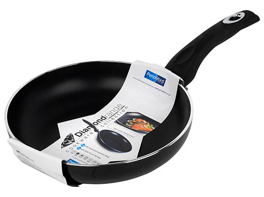 Pendeford Diamond Range Non Stick Frying Pan 20cm  | TJ Hughes Black