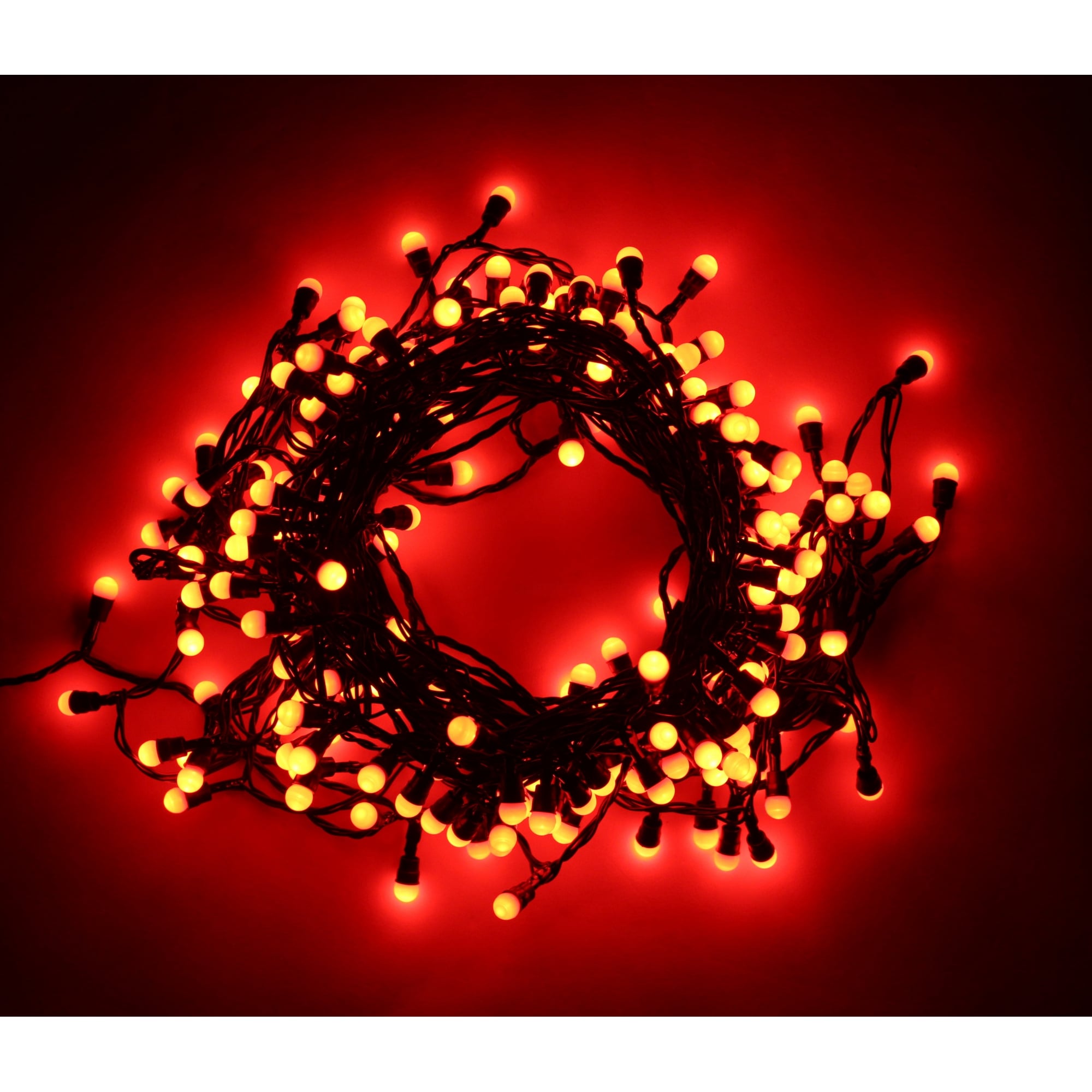 Christmas Sparkle Indoor Berry Lights x 200 in Red  | TJ Hughes