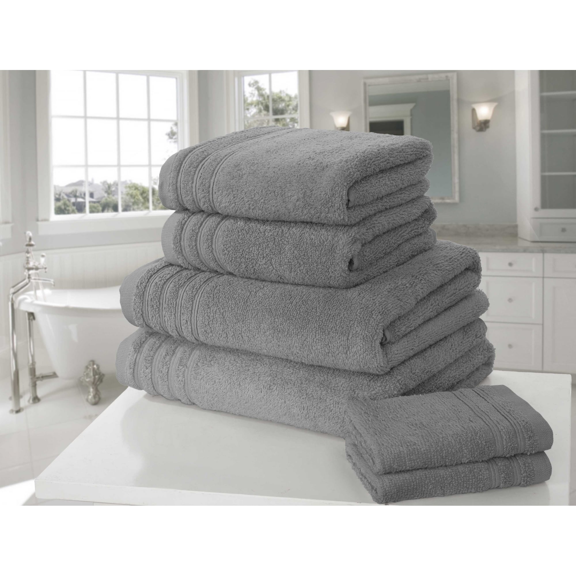 Lewis’s  So Soft Zero Twist Towel Range - Charcoal - Bath Sheet  | TJ Hughes
