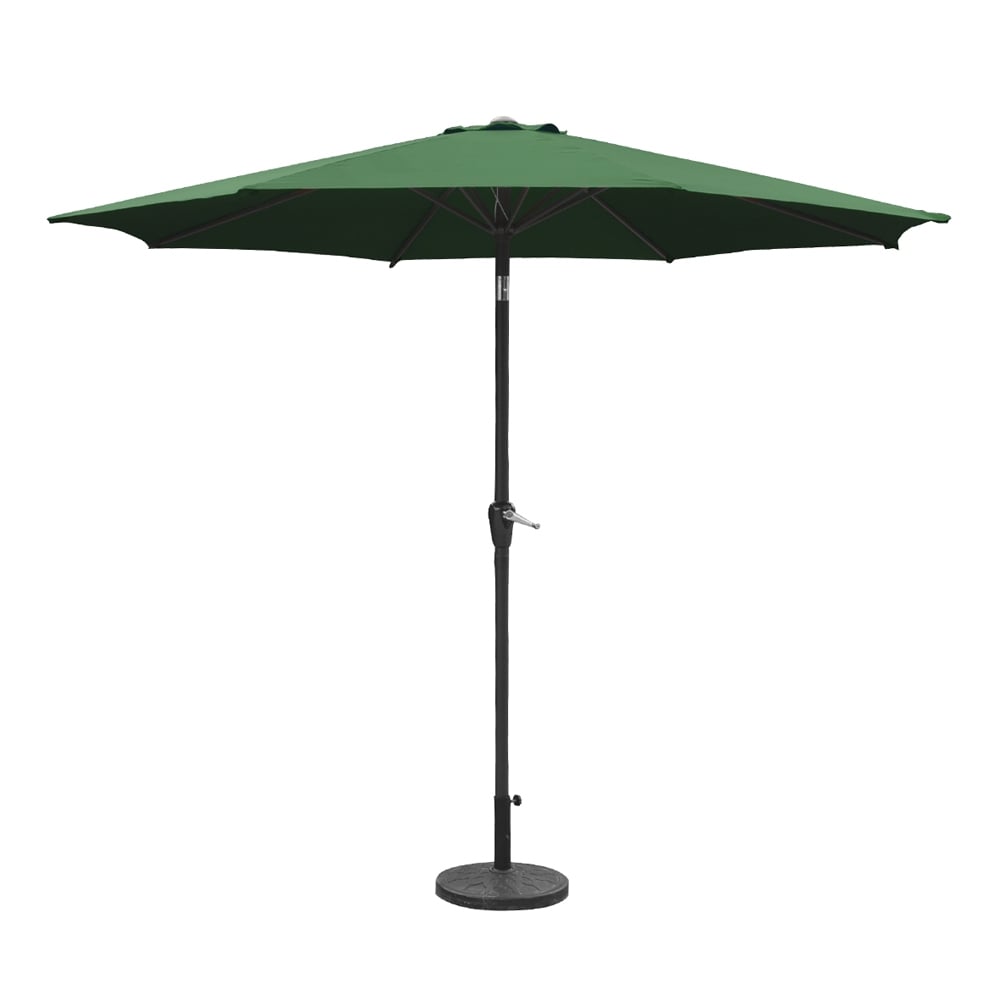 Silver & Stone Parasol Crank & Tilt 2.7m - Green  | TJ Hughes