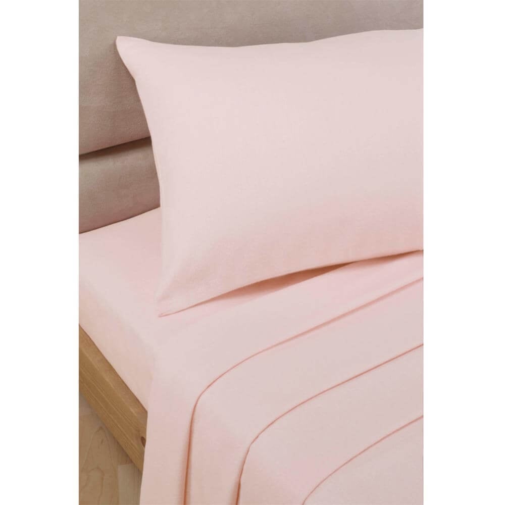 Lewis’s Easy Care Plain Dyed Bedding Sheet Range - Pink - Single Fitted  | TJ Hughes