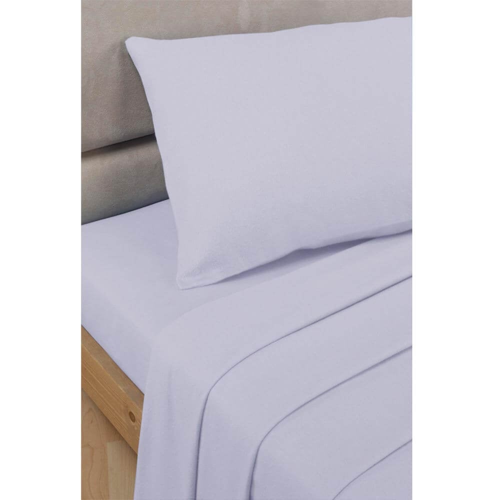 Lewis’s Easy Care Plain Dyed Bedding Sheet Range - Natural - Single Fitted  | TJ Hughes Blue
