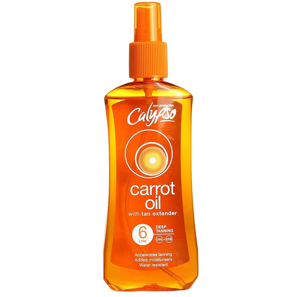 Calypso Deep Tan Carrot Oil With Tan Extender SPF6 Water Resistant Spray 200ml  | TJ Hughes